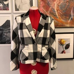 NWT New York & Co. petite plaid blazer w/ zippers